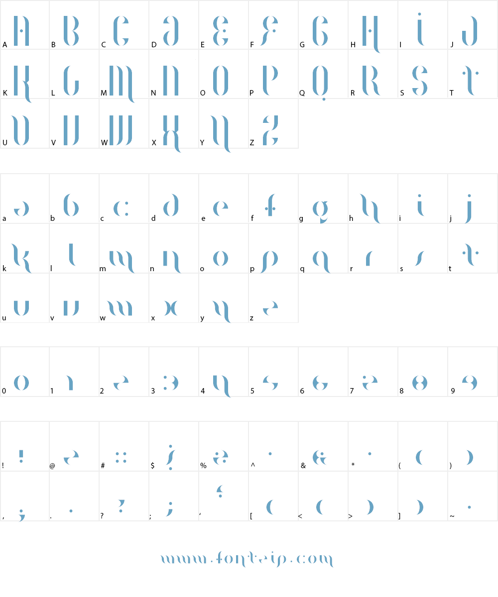 Magenta Flow Font Character